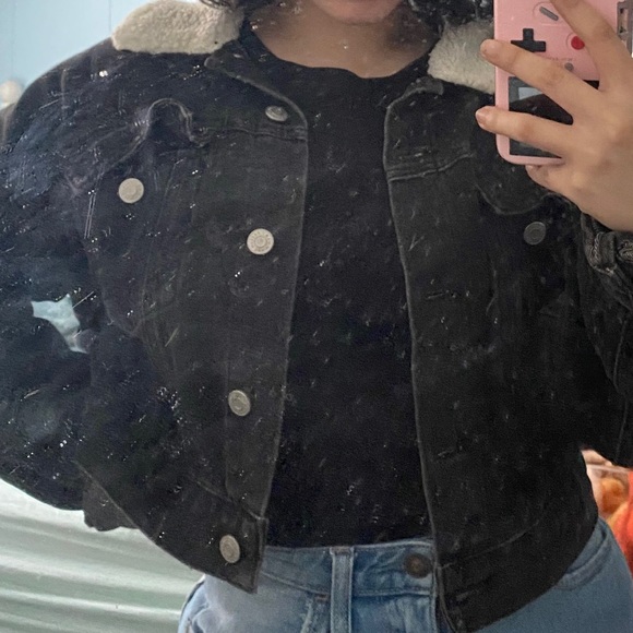 Black jean jacket - Picture 1 of 2